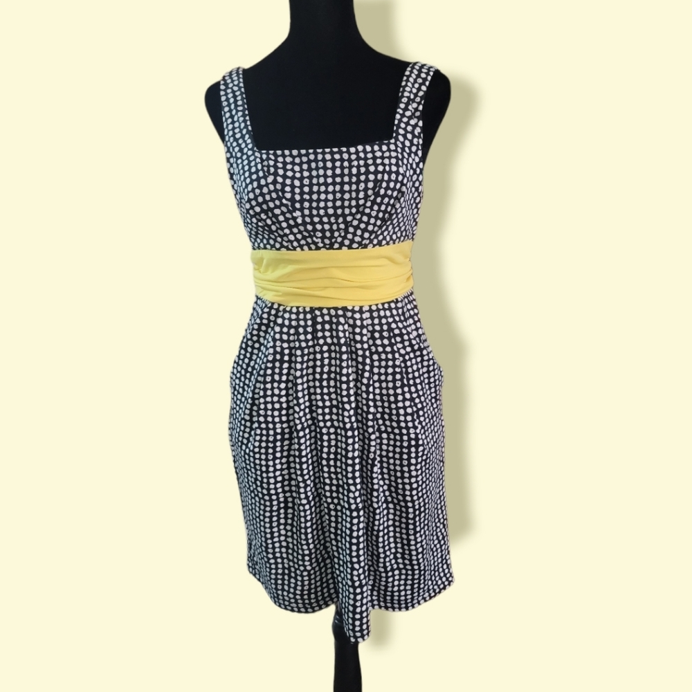 J F W Just For Wraps Print Dress with Pockets Size Large